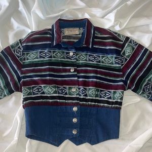 Vintage Cropped Wrangler Button Down